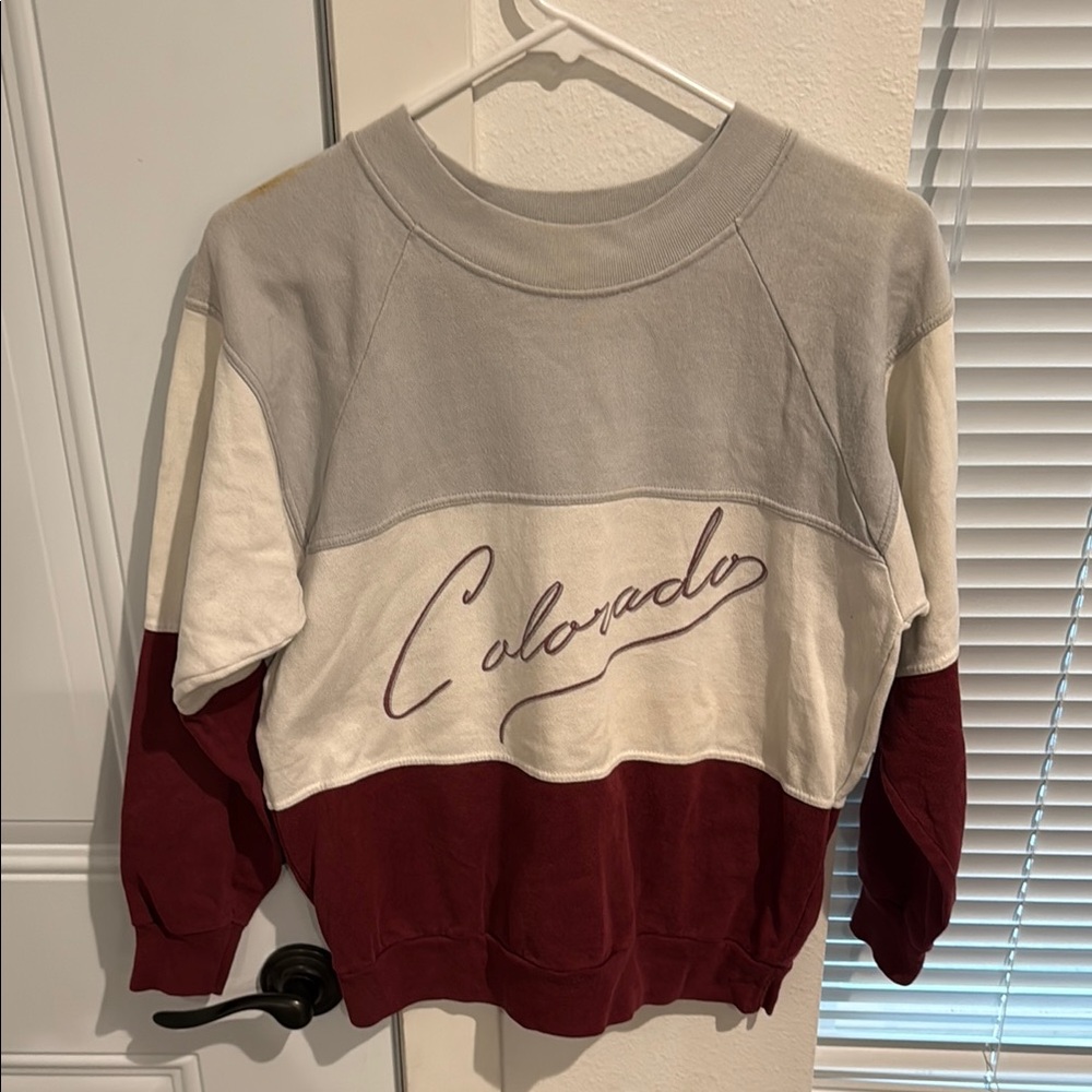 Colorado Color Block Crewneck